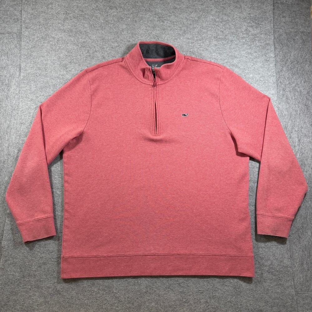 Vineyard Vines Performance 1/4 Zip Pullover Men 2XL Nantucket Red Preppy Classic